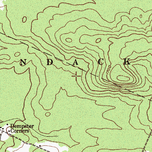 Topographic Map of Adirondack State Park, NY