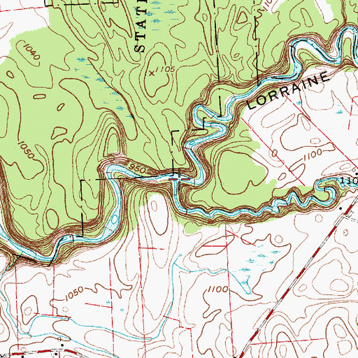 Topographic Map of Abijah Creek, NY