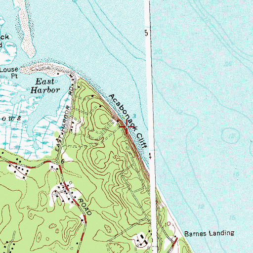 Topographic Map of Acabonack Cliff, NY