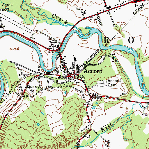 Topographic Map of Accord, NY