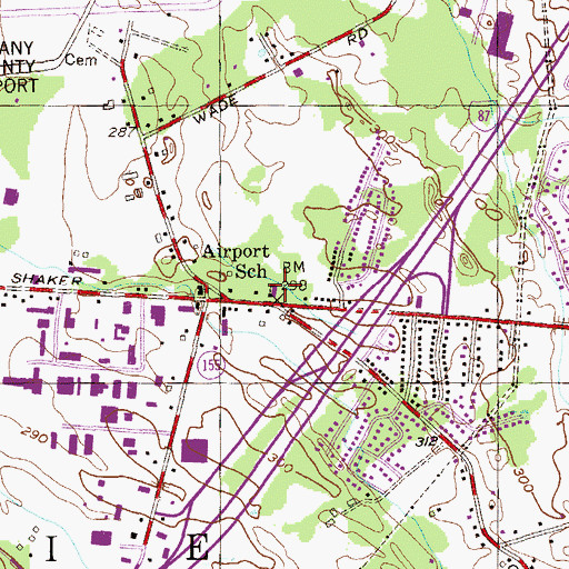Topographic Map of Airport School (historical), NY