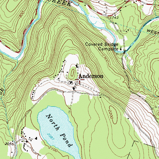 Topographic Map of Anderson, NY