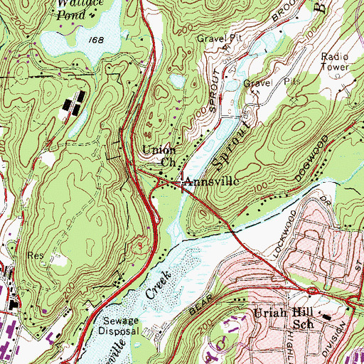 Topographic Map of Annsville, NY