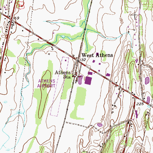 Topographic Map of Athens Station, NY