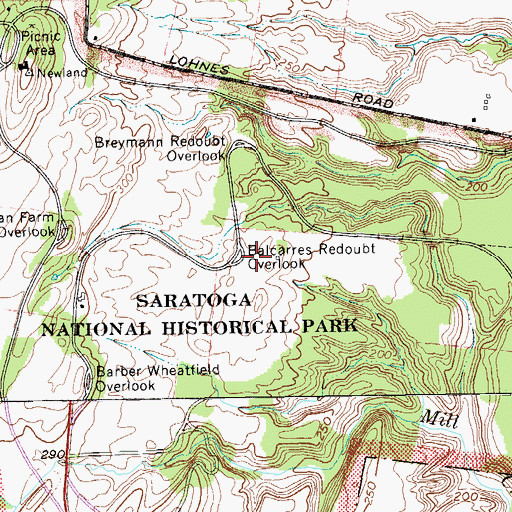 Topographic Map of Balcarres Redoubt Overlook, NY