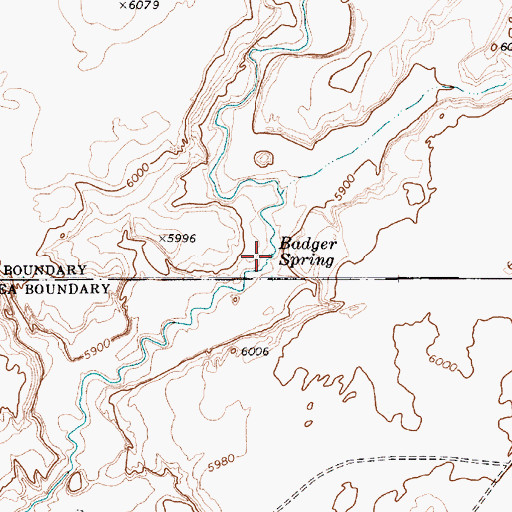 Topographic Map of Badger Spring, AZ