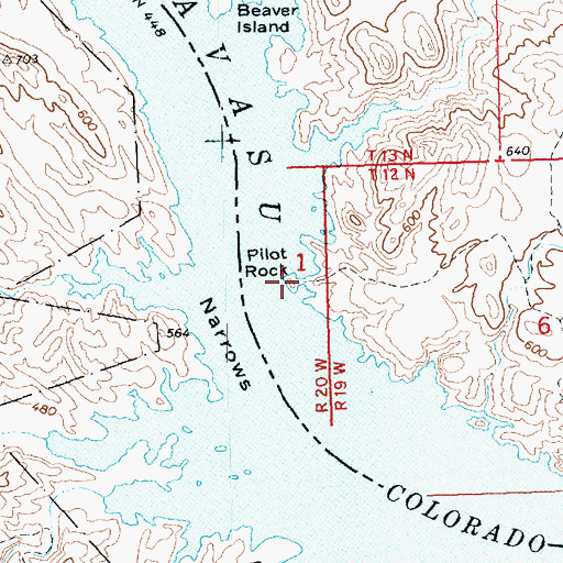 Topographic Map of Pilot Rock, AZ