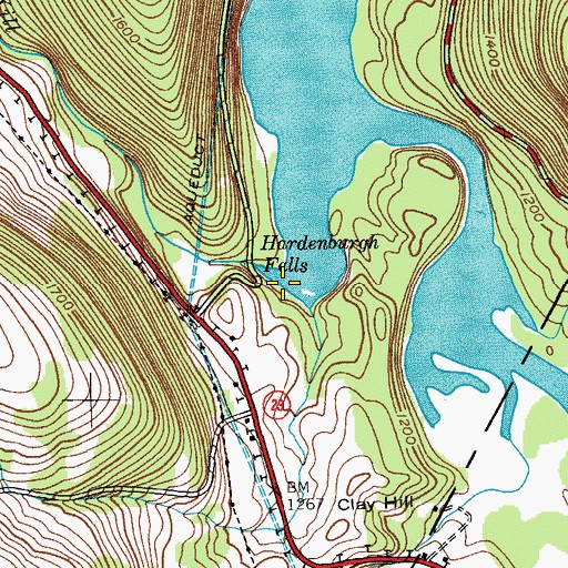 Topographic Map of Bear Kill, NY
