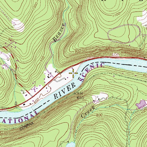 Topographic Map of Beaver Brook, NY