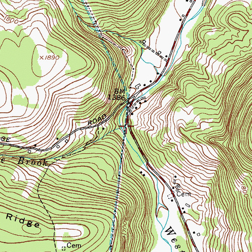 Topographic Map of Beech Ridge Brook, NY