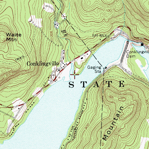 Topographic Map of Bell Brook, NY