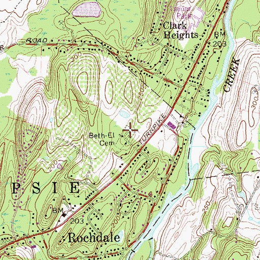 Topographic Map of Beth - El Cemetery, NY