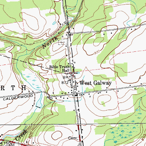 Topographic Map of Bible Truth Hall, NY