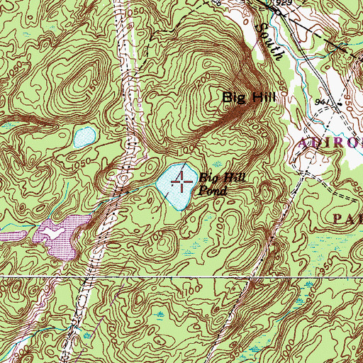 Topographic Map of Big Hill Pond, NY