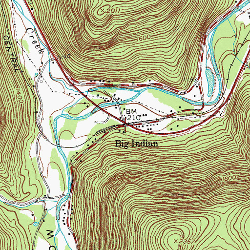 Topographic Map of Big Indian, NY