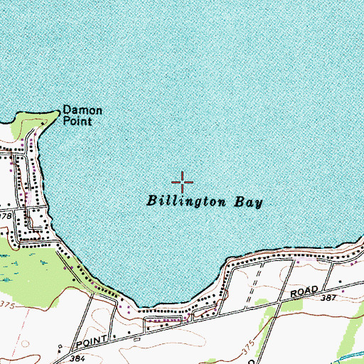 Topographic Map of Billington Bay, NY