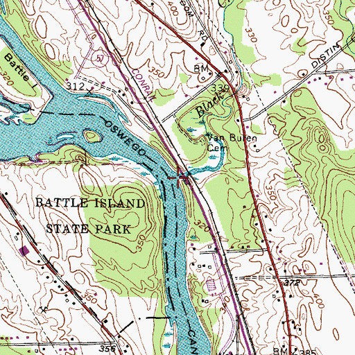 Topographic Map of Black Creek, NY