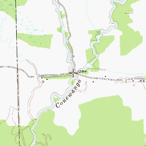 Topographic Map of Blaisdell Creek, NY