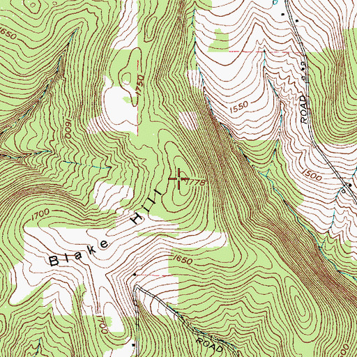Topographic Map of Blake Hill, NY
