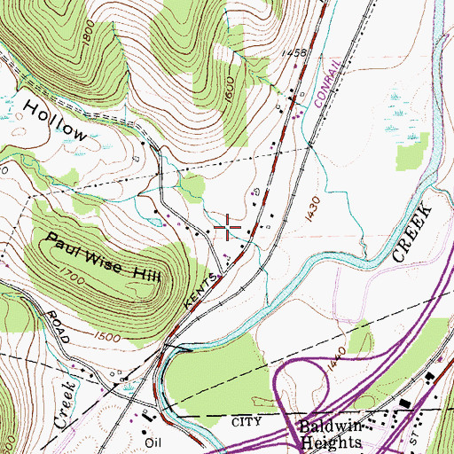 Topographic Map of Blakesly Hollow, NY