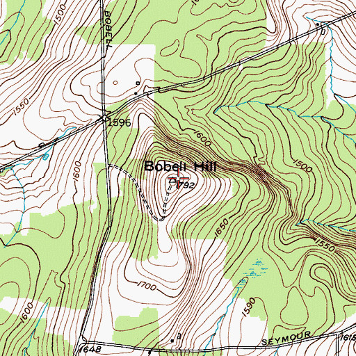 Topographic Map of Bobell Hill, NY