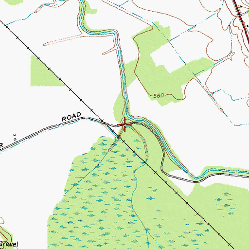Topographic Map of Bradner Creek, NY