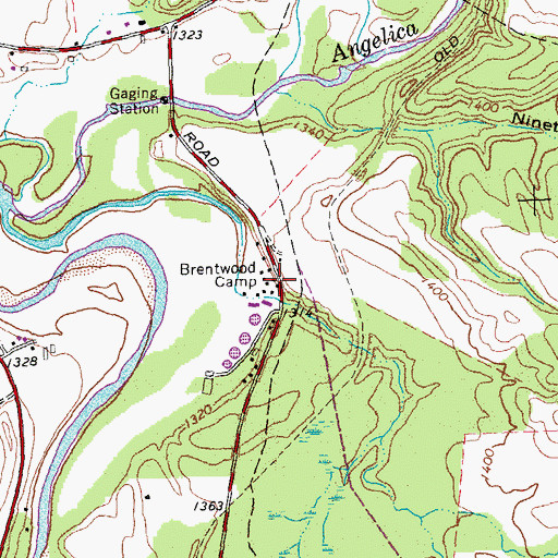Topographic Map of Brentwood Camp, NY
