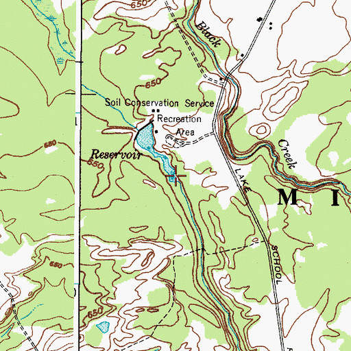 Topographic Map of Buck Creek, NY