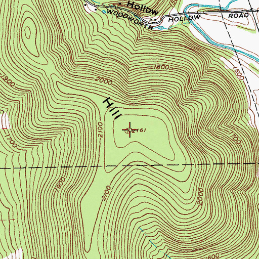 Topographic Map of Bucktooth Hill, NY