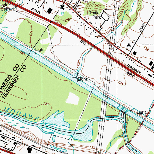 Topographic Map of Budlong Creek, NY