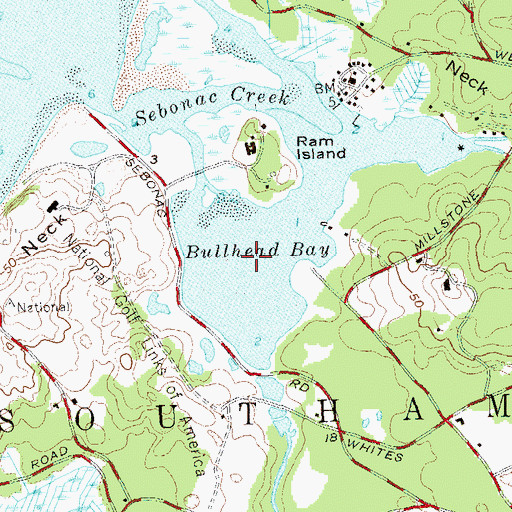 Topographic Map of Bullhead Bay, NY