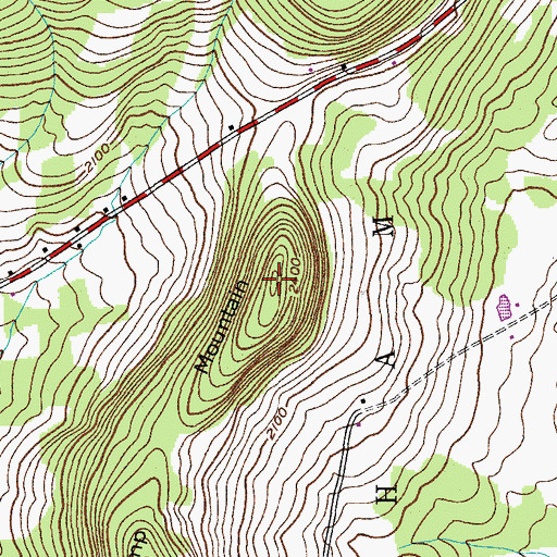 Topographic Map of Bump Mountain, NY