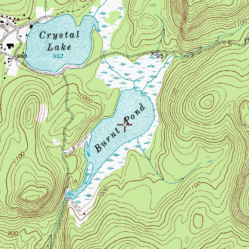 Topographic Map of Burnt Pond, NY