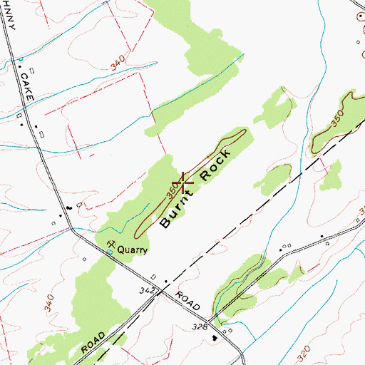 Topographic Map of Burnt Rock, NY
