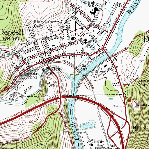 Topographic Map of Butler Brook, NY