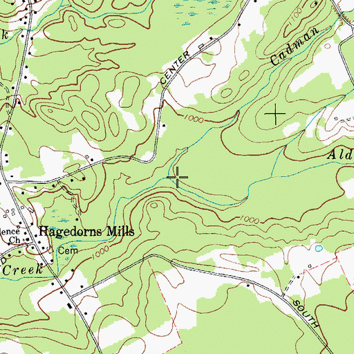 Topographic Map of Cadman Creek, NY