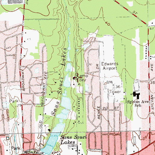 Topographic Map of Camp Edey, NY