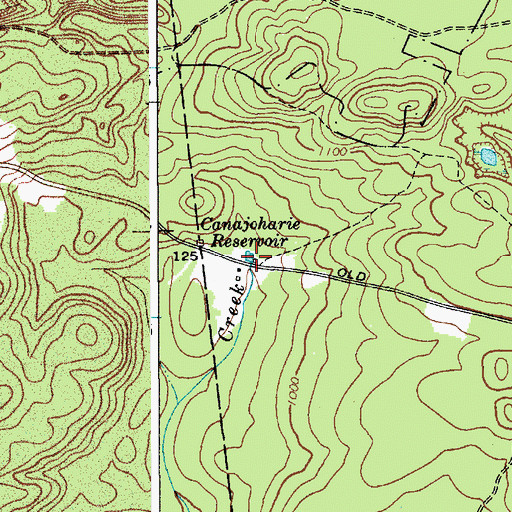 Topographic Map of Canajoharie Reservoir, NY