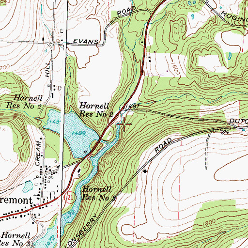 Topographic Map of Carrington Creek, NY