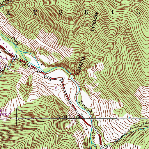 Topographic Map of Castle Hollow, NY
