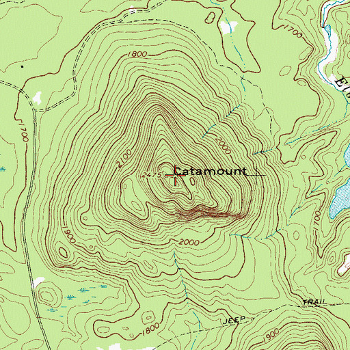 Topographic Map of Catamount, NY