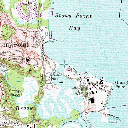 Topographic Map of Cedar Pond Brook, NY