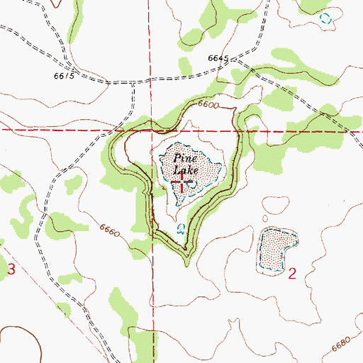 Topographic Map of Pine Lake, AZ
