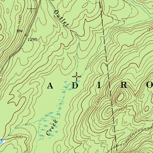 Topographic Map of Chase Lake Outlet, NY