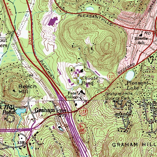 Topographic Map of Choate Pond, NY