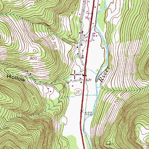 Topographic Map of Church Hollow, NY