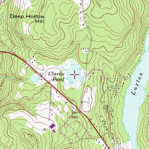 Topographic Map of Clarks Pond, NY