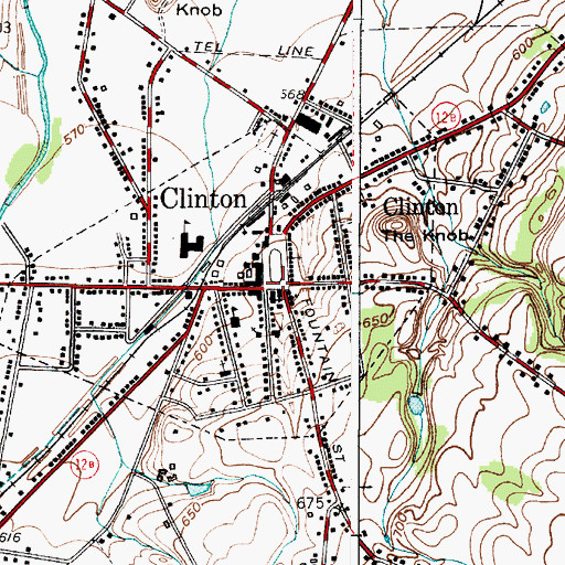 Topographic Map of Clinton, NY