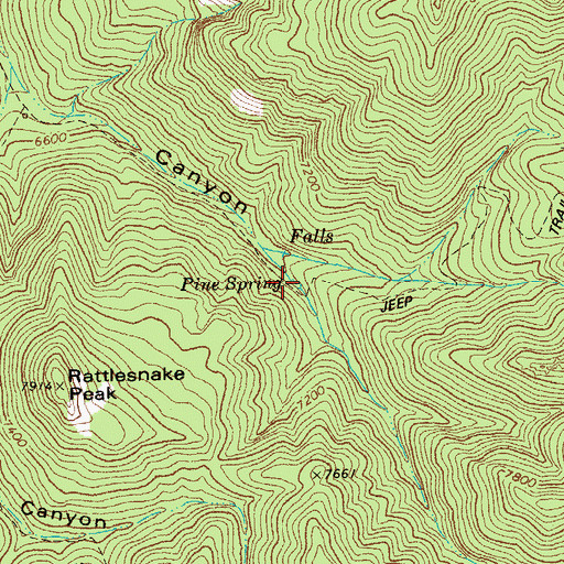 Topographic Map of Pine Spring, AZ