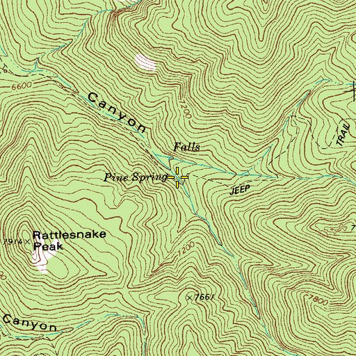 Topographic Map of Pine Spring, AZ